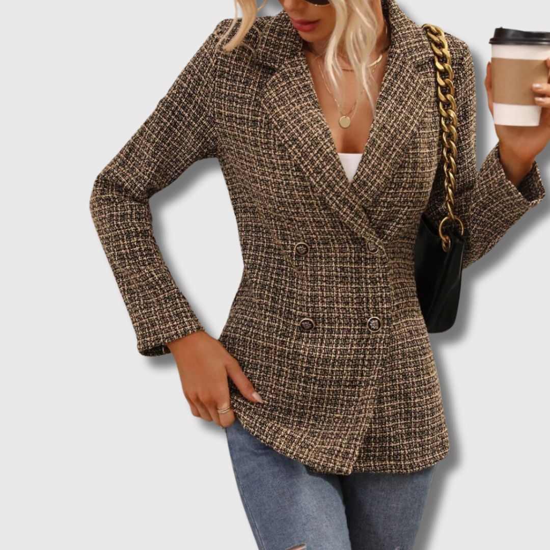 Elegant and impressive women's tweed blazer - the summer season's hit