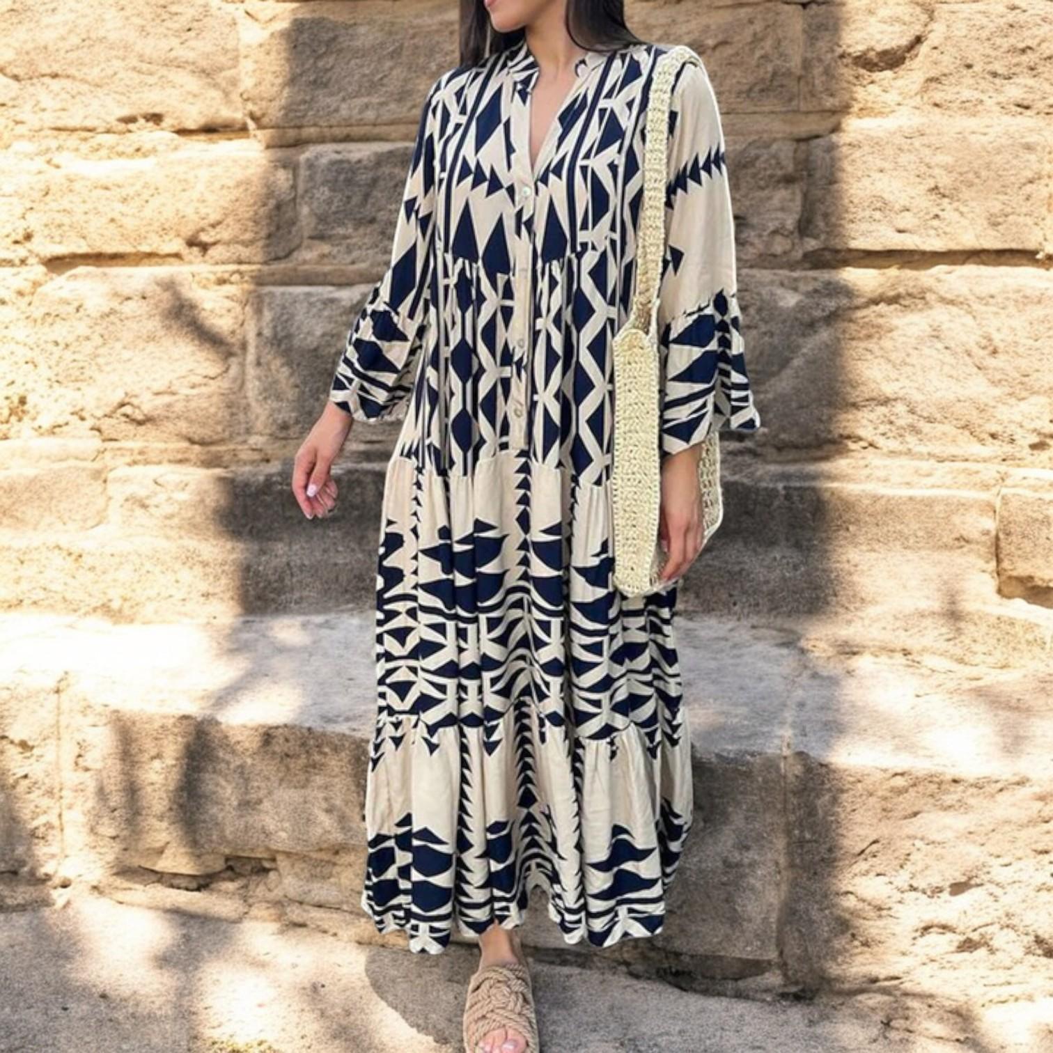 איבה | שמלת מקסי אלגנטית לקיץ לימים בעלי סגנון